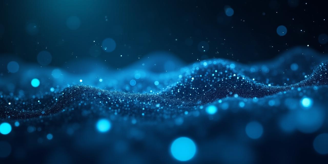 Secure data visualization with blue professional tones